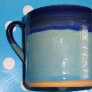 blue topped mug 