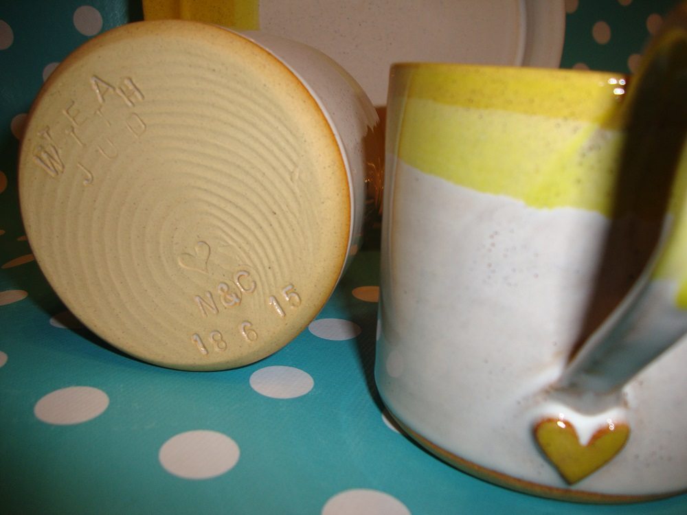 N&C Heart Mugs and Plates