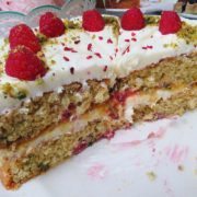 Raspberry Pistachio Passion Fruit Cake 