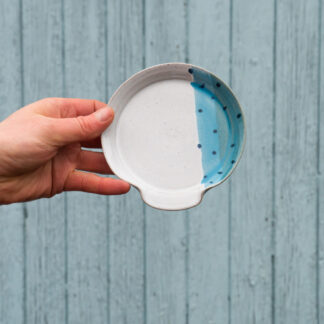 Turquoise Polka Dot Spoon Rest