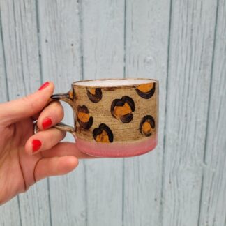 Pink Leopard Print Mug